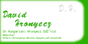 david hronyecz business card